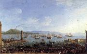 Antonio Joli The Embarkation of Charles III in the Port of Naples oil painting artist